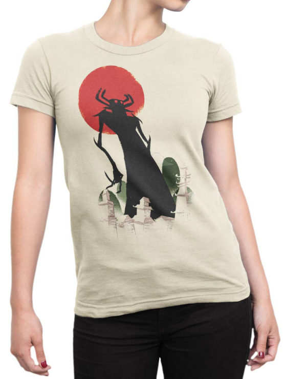 1305 Samurai Jack T Shirt Silhouette Front Woman