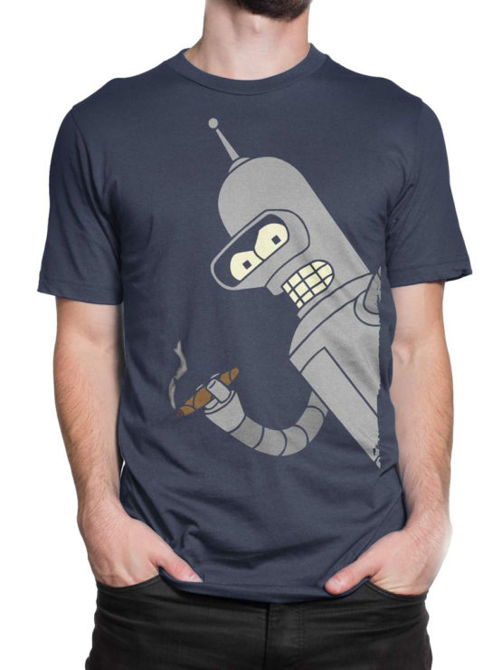 1337 Futurama T Shirt Bender Bending Rodríguez Front Man 2