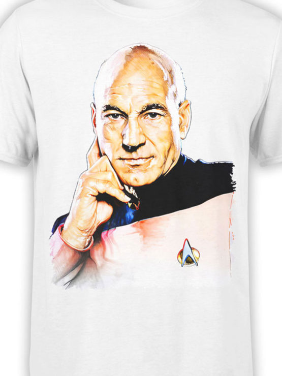 1356 Star Trek T Shirt Picard Front Color