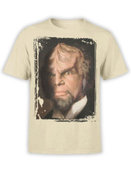 1357 Star Trek T Shirt Worf Portrait Front