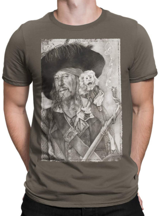 1375 Pirates of the Caribbean T Shirt Barbossa Front Man
