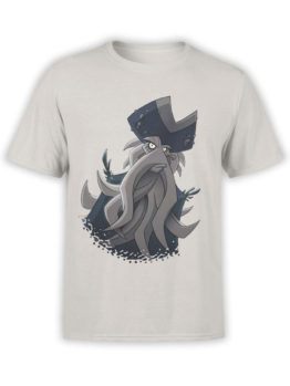 1376 Pirates of the Caribbean T Shirt Cute Davy Jones Front