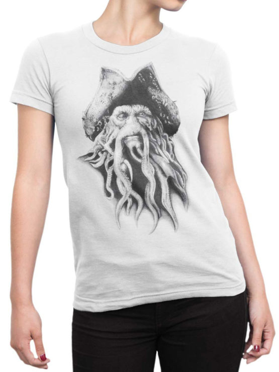 1379 Pirates of the Caribbean T Shirt Davy Jones Front Woman