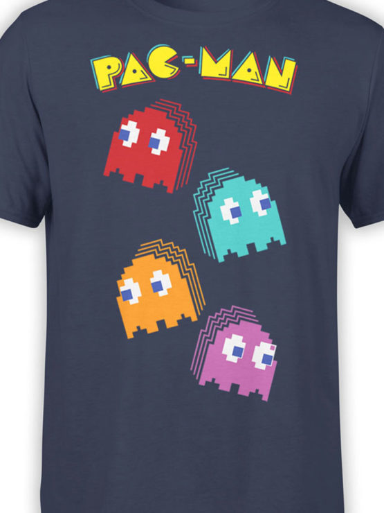 1394 Pac Man T Shirt Pixels Front Color
