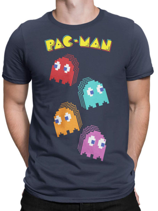 1394 Pac Man T Shirt Pixels Front Man