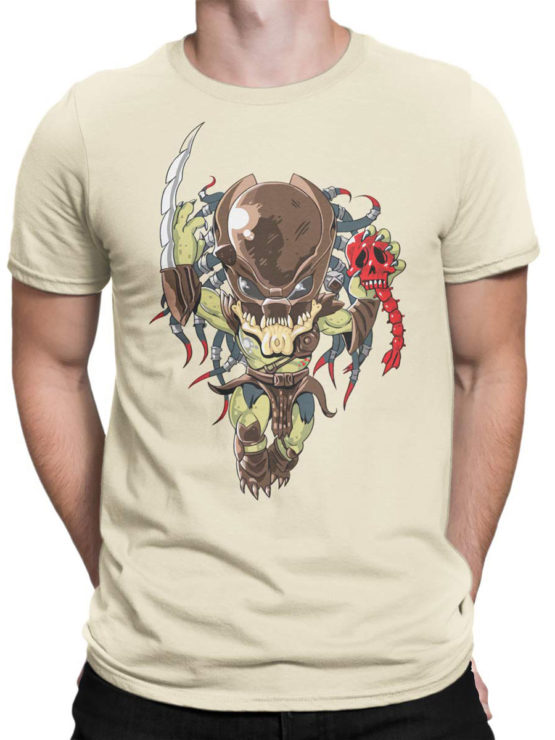 1758 Very Cute Predator T Shirt Funny Alien T Shirt Front Man